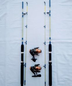 KIT PESCA - N°6 - 2 Varas 2 Parts Solar 1,50m + 2 Molinetes XPOWER 3 Rol 1000 + Acessórios