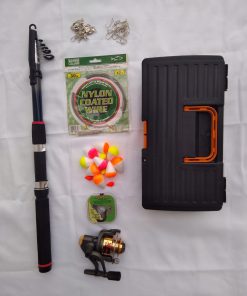 KIT PESCA - N°14 - 1 Vara Telescópica 3,00m + 1 Molinete 3 RL 1000 + Acessórios