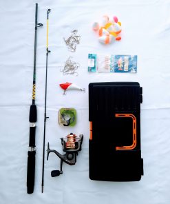 KIT PESCA - N°5 - 1 Vara Maruri 2 Parts 1,35m + 1 Molinete  3 Rol 2000 +  Acessório